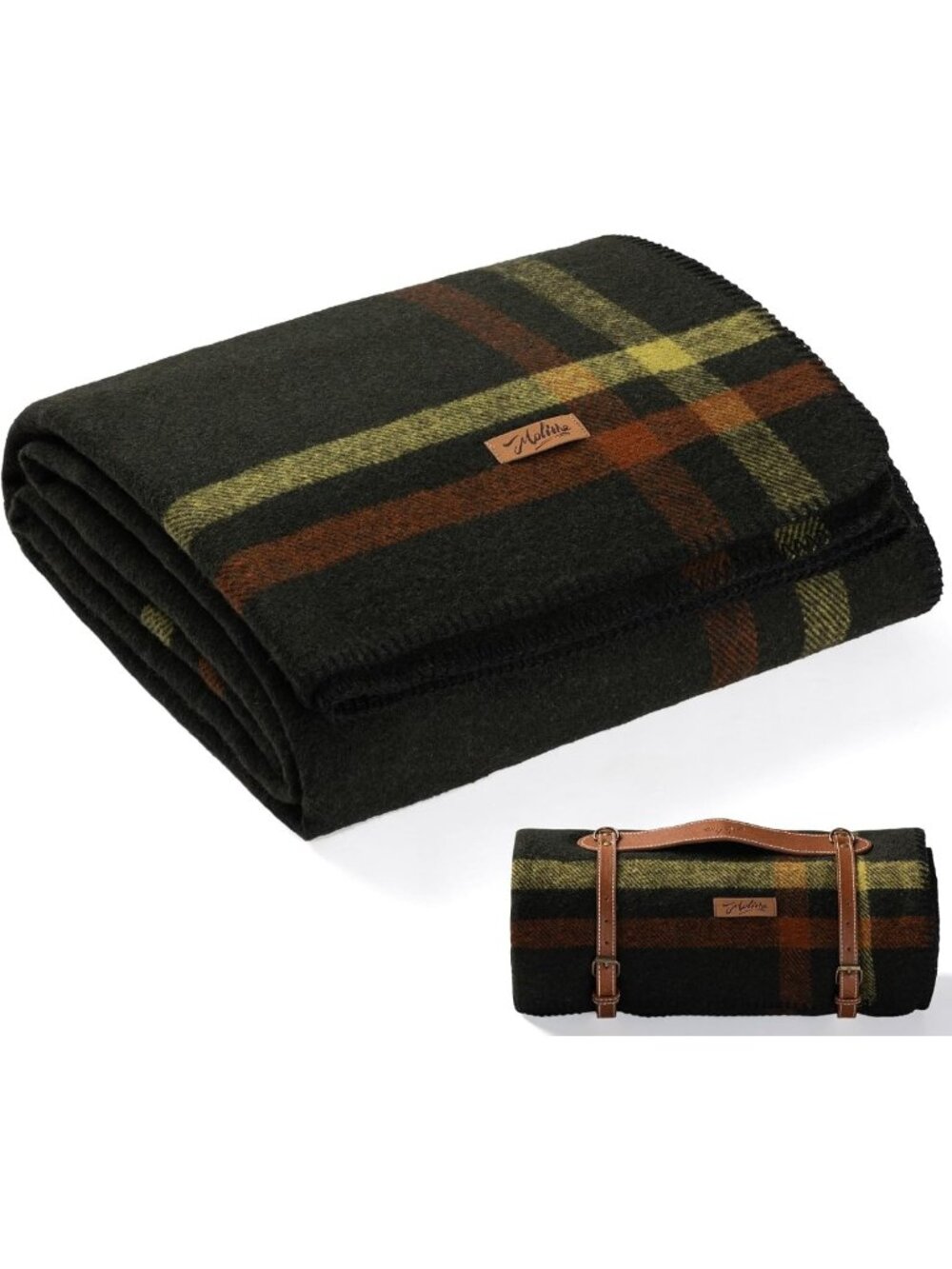 Cozy 100% Wool Blanket 62"x48" - Warm, Thick, Perfect for Camping & Military Use